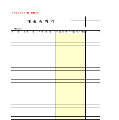 매출총이익표